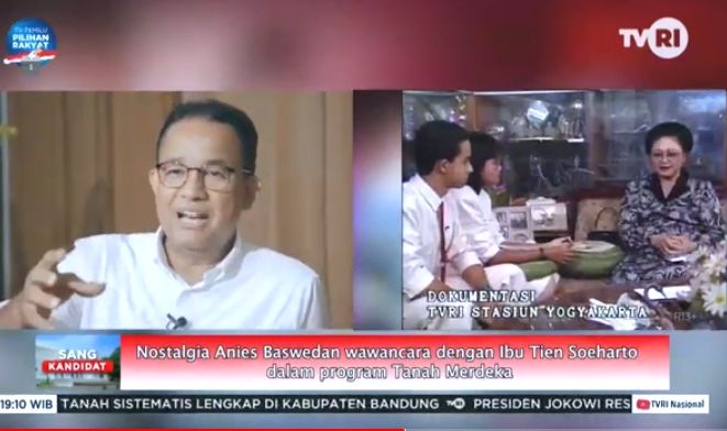 Jelang Debat Capres, Video Lawas Anies saat SMA Mewawancarai Ibu Tien Soeharto Viral