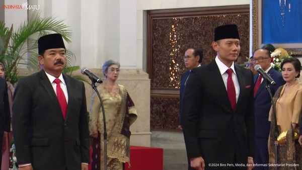 Sah! Jokowi Lantik Hadi Tjahjanto sebagai Menkopolhukam dan AHY sebagai Menteri ATR/BPN