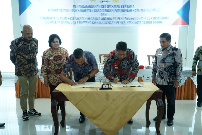 Pemko Tebingtinggi Jalin Kesepakatan Bersama dengan Pemkab Karo dan PT PLN UP3 Pematang Siantar