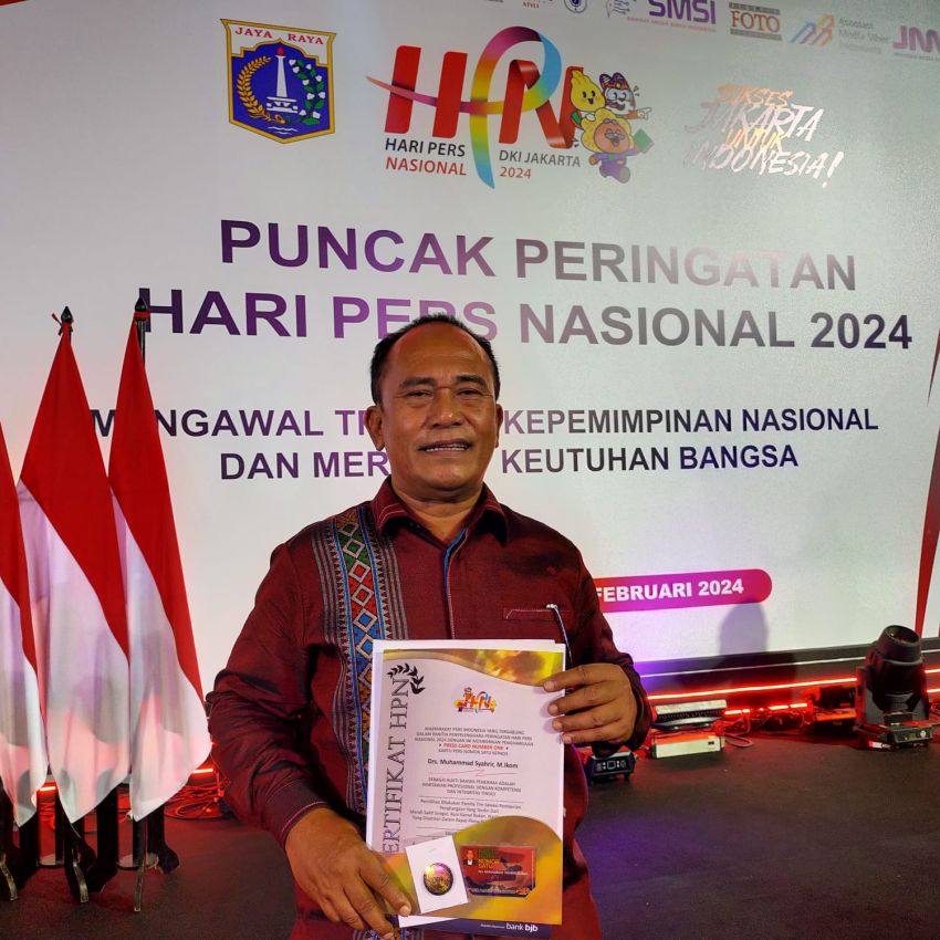 Ketua DKP PWI Sumut Terima PCNO HPN 2024