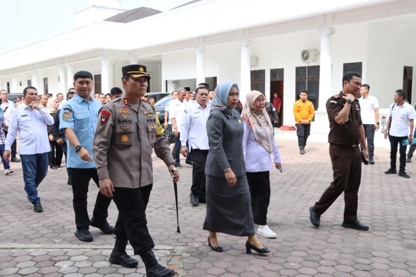 Kapolres Labuhanbatu Sambut Kedatangan Pejabat Gubernur Sumatera Utara