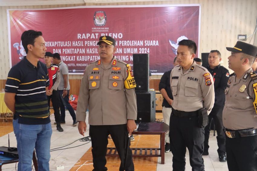 Pantau Rapat Pleno Hasil Pemilu Kabupaten Kapolres Madina Yakin Madina