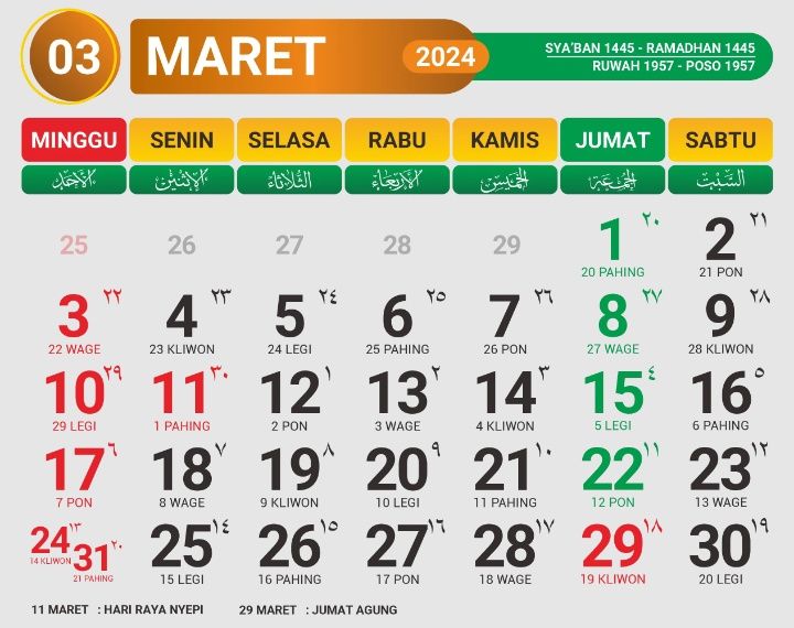 Cek Jadwal Libur Panjang 4 Hari Awal Ramadhan 2024