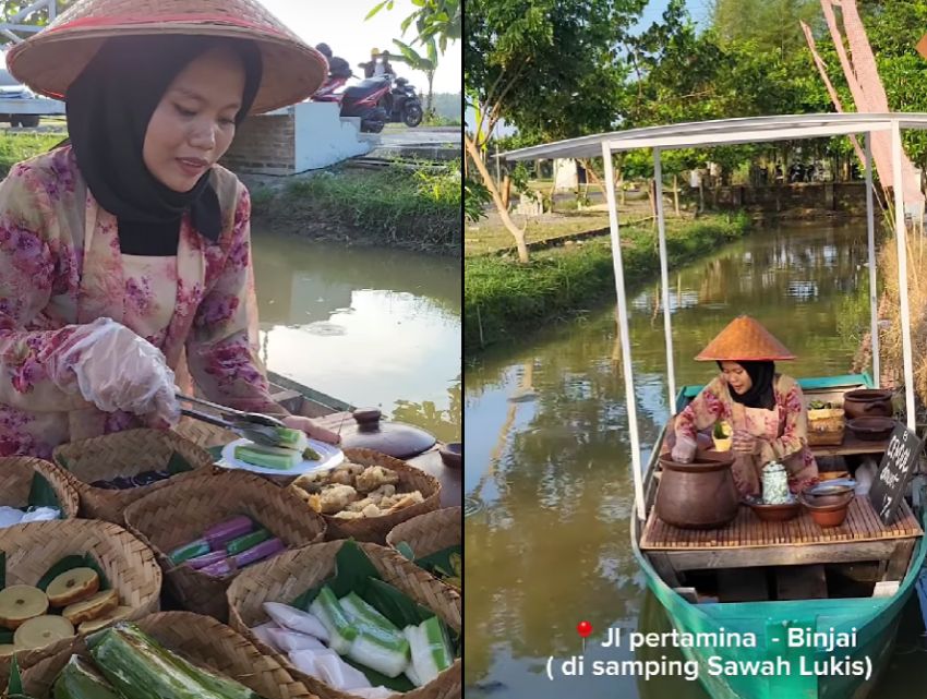 Ngabuburit Sambil Wisata di Pasar Terapung Binjai, Berburu Kuliner Tradisional di Tengah Sawah
