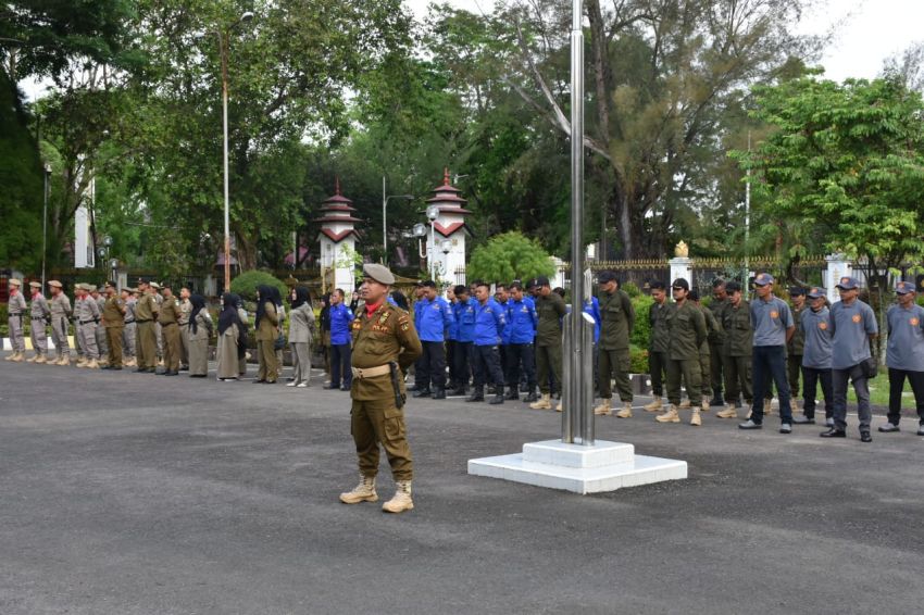 Peringatan HUT Damkar, Satpol PP,  Satlinmas, dan WH Digelar Serentak di Kota Langsa