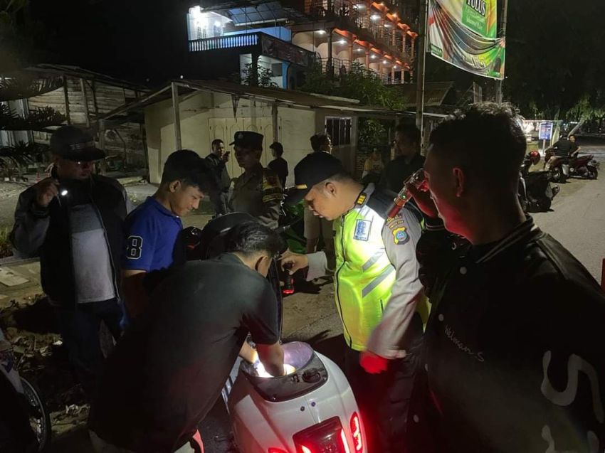 Ciptakan Situasi Kondusif Malam Hari, Polres Tanjung Balai Gelar Razia