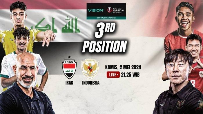 Link Live Streaming Nonton Bola Timnas Indonesia U-23 vs Irak Hari Ini, Perebutan Tempat Ketiga Piala Asia 2024