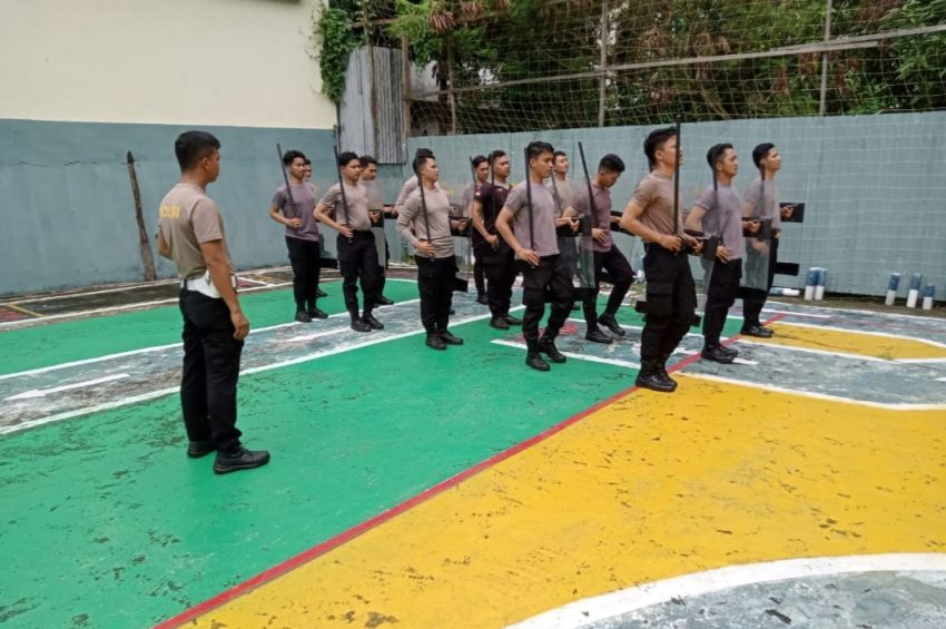 Sat Samapta Polres Padangsidimpuan Laksanakan Latihan Dalmas Awal dan Lanjutan