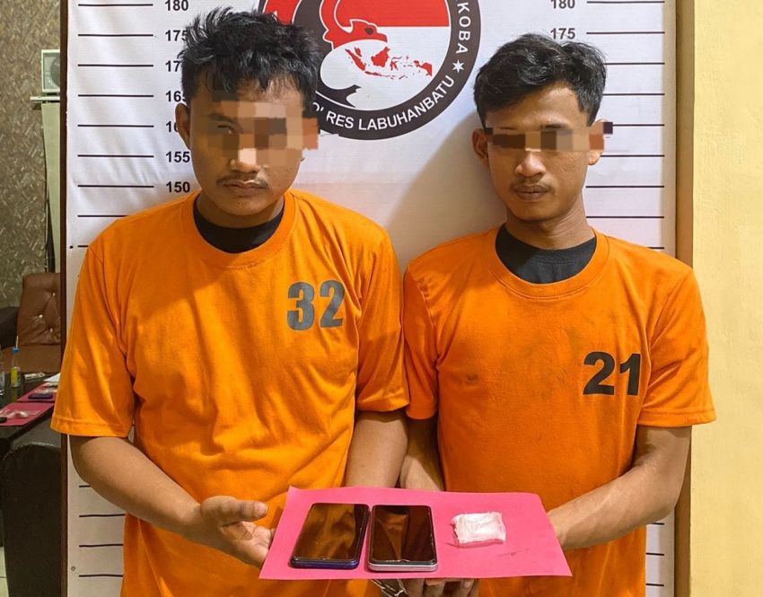 Edarkan Sabu, Dua Pemuda Warga Asahan Ditangkap Polres Labuhanbatu