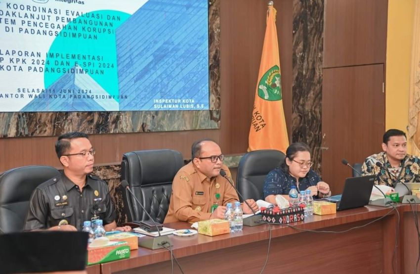 Rakor Pencegahan Korupsi Pemko Padangsidimpuan Bersama KPK RI Terlaksana