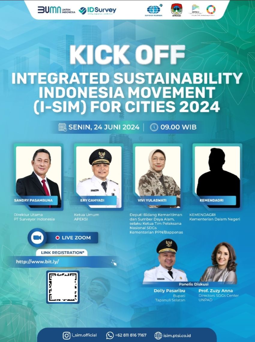 Bupati Tapsel Jadi Pembicara di Depan Walikota se-Indonesia pada Kick Off I-SIM For Cities 2024
