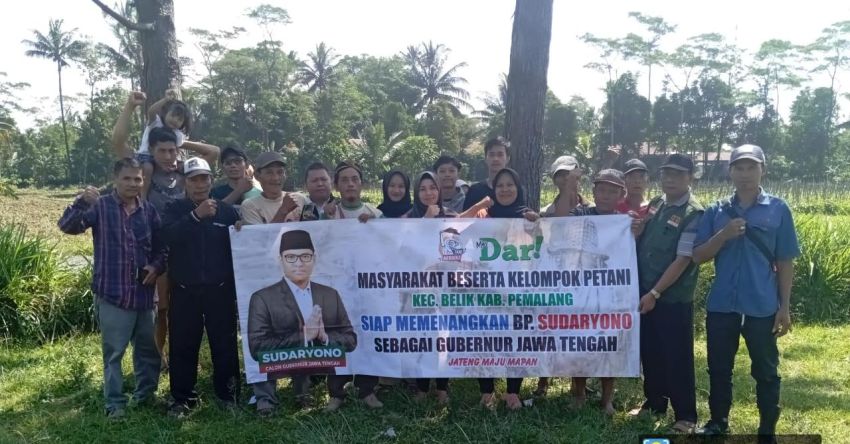 Sejumlah Relawan Tingkat Kecamatan di Kabupaten Pemalang Menggelar Deklarasi Pemenangan Cagub Jateng