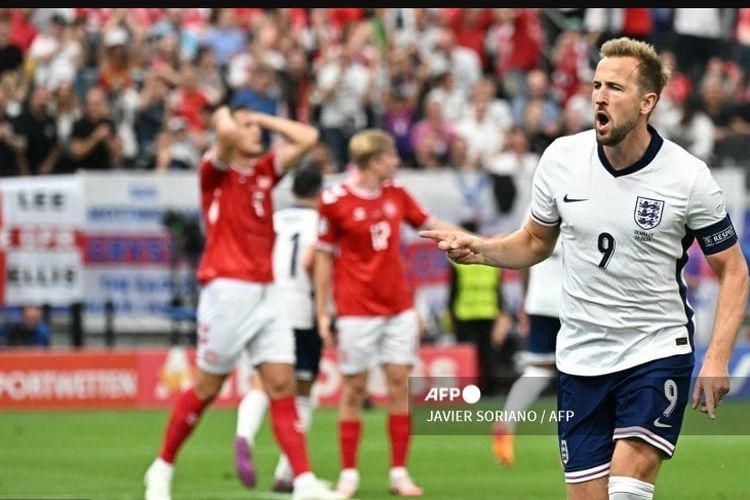 Hasil Euro 2024 Inggris-Denmark: Berakhir Imbang, Rekor Gol Harry Kane Tak Ada Artinya