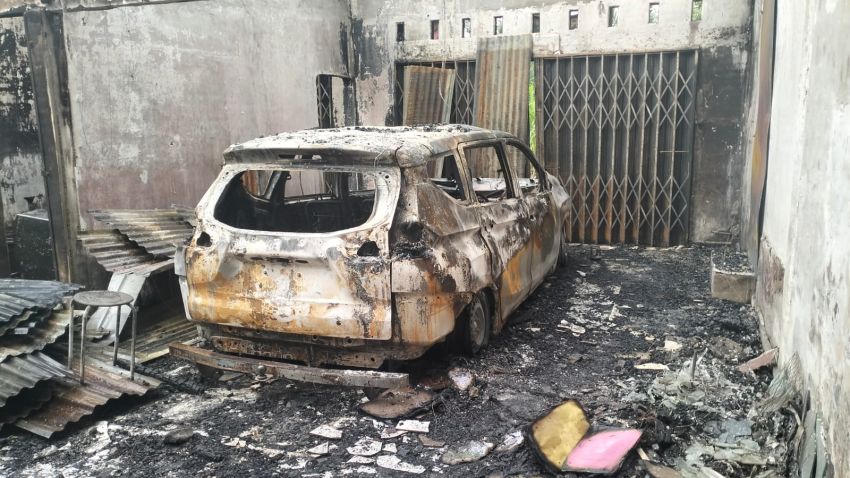 Kebakaran Melanda Ruko di Kotarih, Satu Unit Mobil Hangus Terbakar