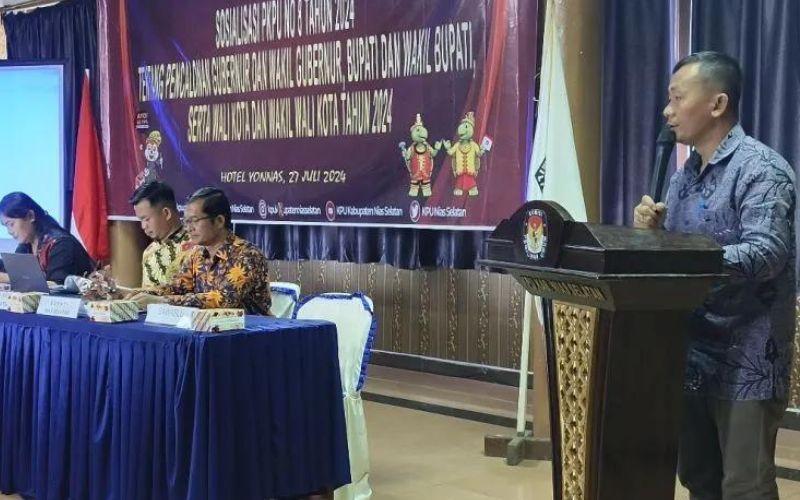 KPU Nias Selatan sosialisasikan PKPU No. 8 Tahun 2024 tentang pencalonan calon kepala daerah