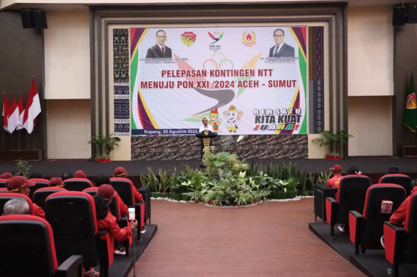 Pj Gubernur NTT Melepas 188 Atlet NTT Menuju PON XXI Aceh-Sumut 2024