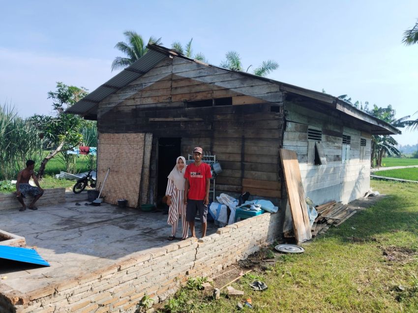 Korban Angin Puting Beliung di Desa Mangga Dua Tanjung Beringin Belum Terima Bantuan Material