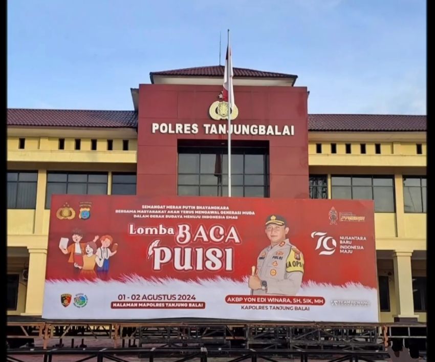 Sambut HUT RI Ke-79, Polres Tanjung Balai Gelar Lomba Baca Puisi