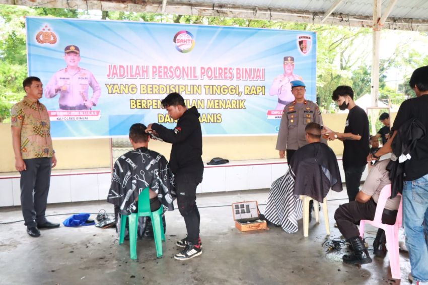 Kapolres Binjai Siapkan Pangkas Gratis Untuk Personel