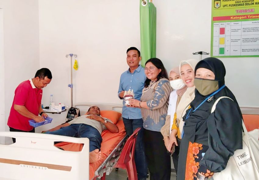 Semarakkan HUT RI, Polsek dan Puskesmas Dolok Masihul Gelar Donor Darah