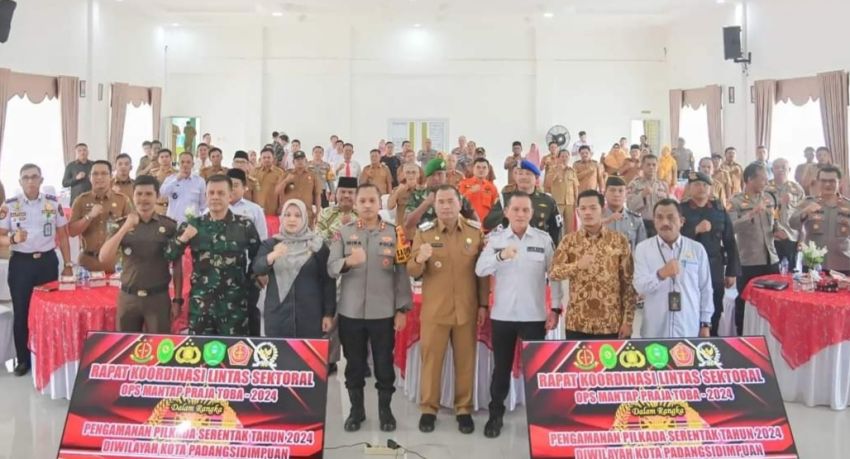 Pj Wali Kota Hadiri Rakor Lintas Sektoral OPS Mantap Praja Toba 2024