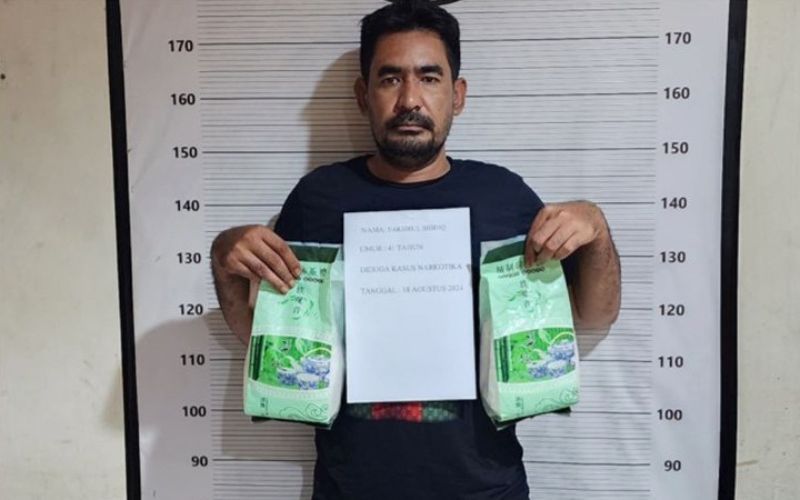 Kaki Kiri Kurir Sabu Asal Aceh Ditembak Polisi Saat Melarikan Diri Naik N-MAX, Sabu Mau Diantar ke Berastagi Supermarket