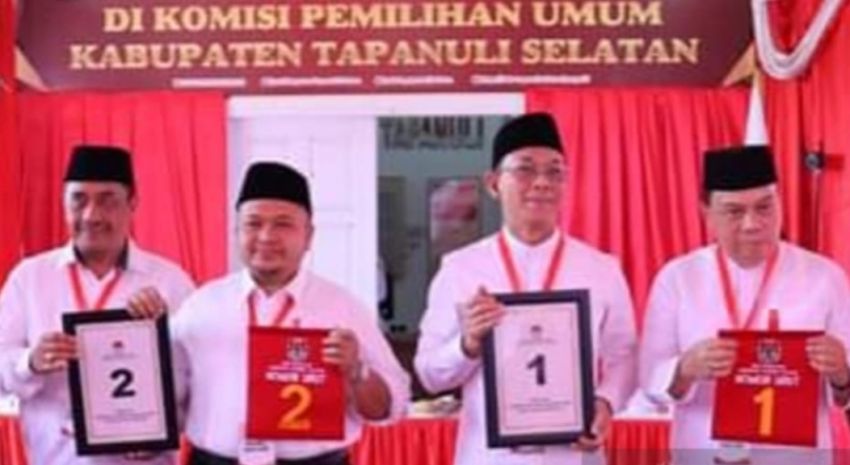 KPU Laksanakan Pengundian dan Penetapan Nomor Urut Paslon Bupati Tapsel 2024