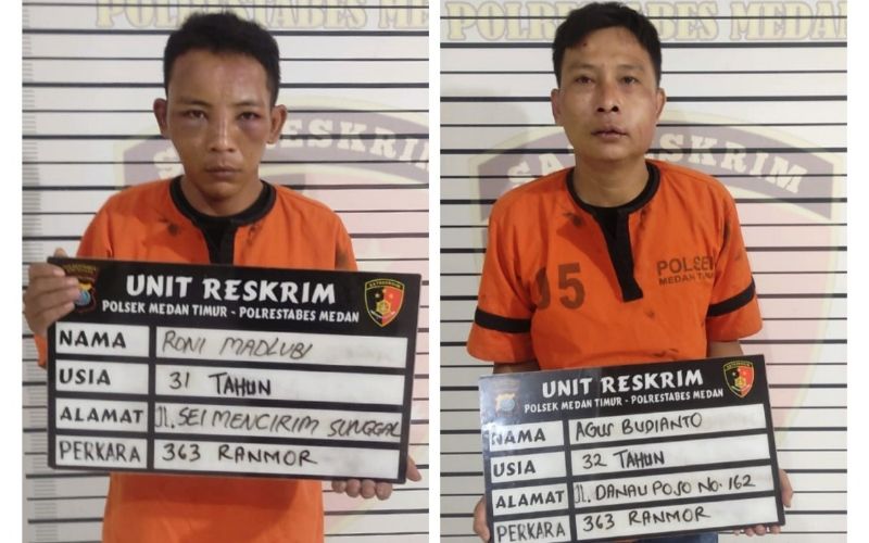 Baru Beraksi, Dua Kawanan Curanmor Keburu Diciduk Polsek Medan Timur