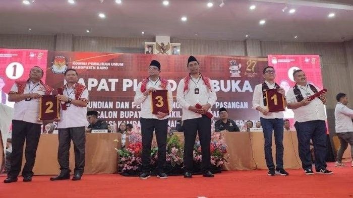 KPUD Karo Tetapkan Nomor Urut  Pasangan Cabup Karo