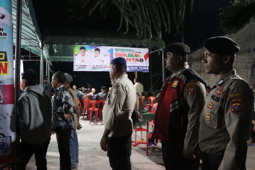 Polsek Teluk Mengkudu Amankan Kampanye Tatap Muka Pasangan DAMBAAN dengan Masyarakat 