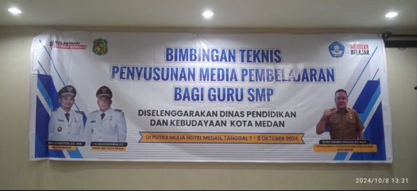 Dinas Pendidikan & Kebudayaan Kota Medan Gelar Bimtek. Kok Bisa Ada Foto Calon Gubernur Sumut Bobby Nasution ???