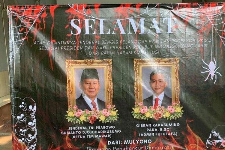 BEM FISIP Unair Dibekukan Gegara Karangan Bunga Prabowo-Gibran