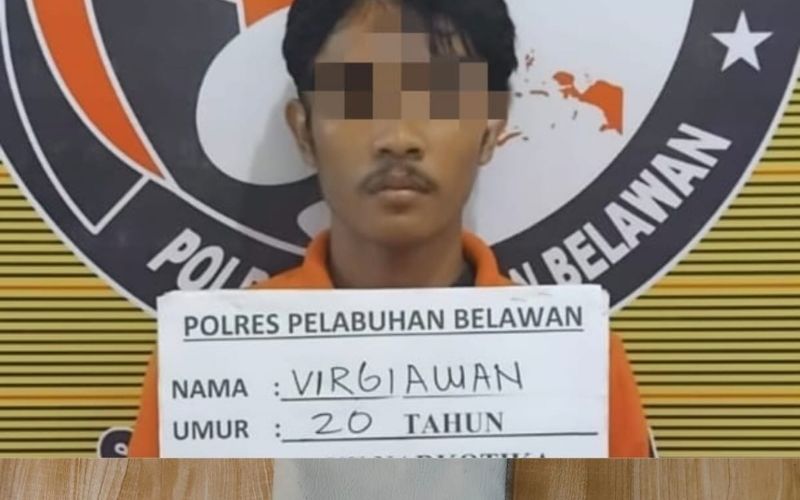 8 Paket Plastik Klip Sabu Antarkan BD Hamparan Perak Ke Sel Polres Belawan