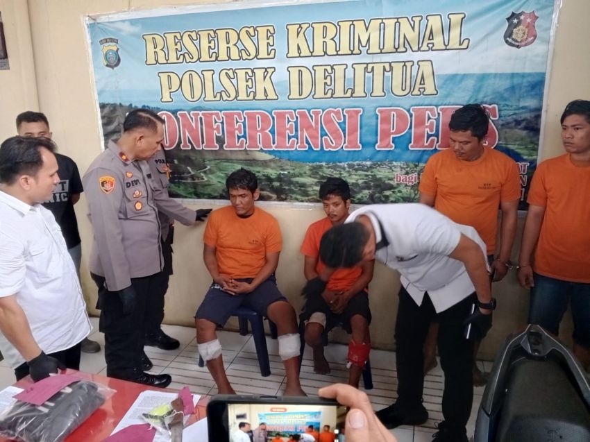 Melawan, Polsek Delitua Hadiahi Timah Panas Dikedua Kaki Kedua Tersangka Curanmor