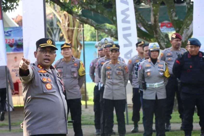 Polres Tanah Karo Sterilkan Lokasi Aquabike