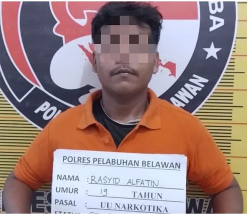 Resahkan Warga Jual Sabu, Rasyid Diciduk Personil Polres Pelabuhan Belawan