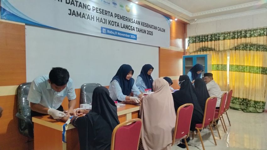 176 Calon Jamaah Haji Kota Langsa Jalani Pemeriksaan Kesehatan Tahap Dua