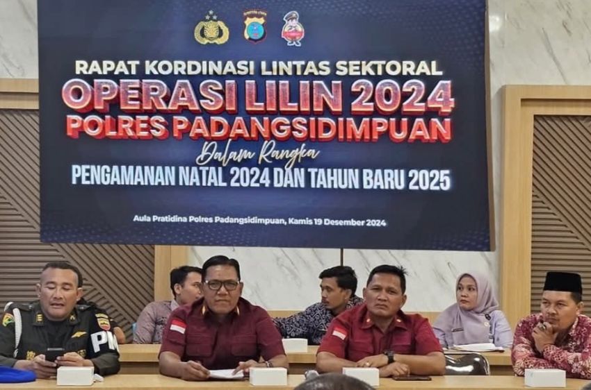 Kapolres Padangsidimpuan Pimpin Rakor Operasi Lilin 2024 Lintas Sektoral