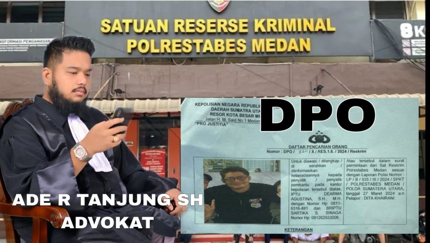 Ade R Tanjung Geram, DPO Kasus KDRT Polrestabes Medan Bebas Berkeliaran