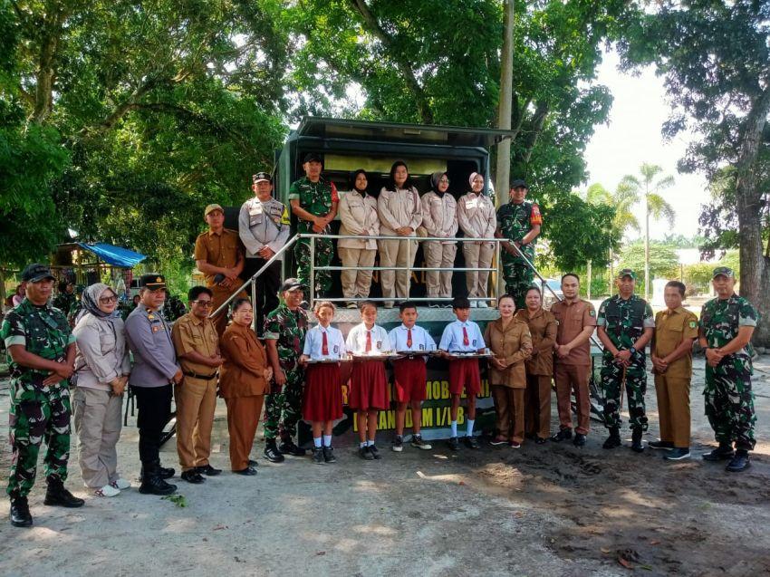 Kodam I/BB Gelar Program Makan Sehat Bergizi di SD Negeri 101938 Adolina Perbaungan