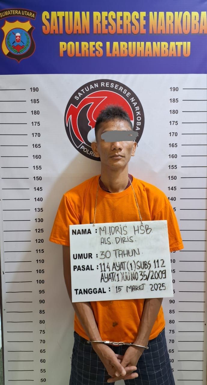 Polres Labuhanbatu Tangkap Pengedar Sabu di Padang Bulan, Barang Bukti 4,07 Gram Diamankan