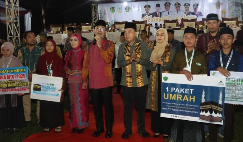 Kafilah Kecamatan Sayur Matinggi raih Juara Umum MTQ ke-57 tingkat Kabupaten Tapsel