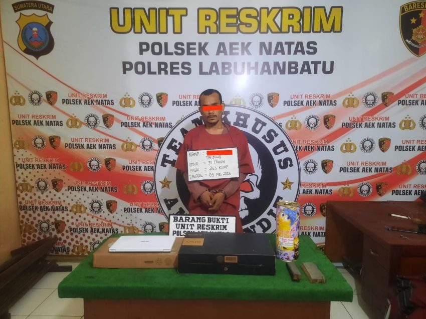 Polsek Aek Natas Ringkus Tersangka Pembongkar Rumah ASN