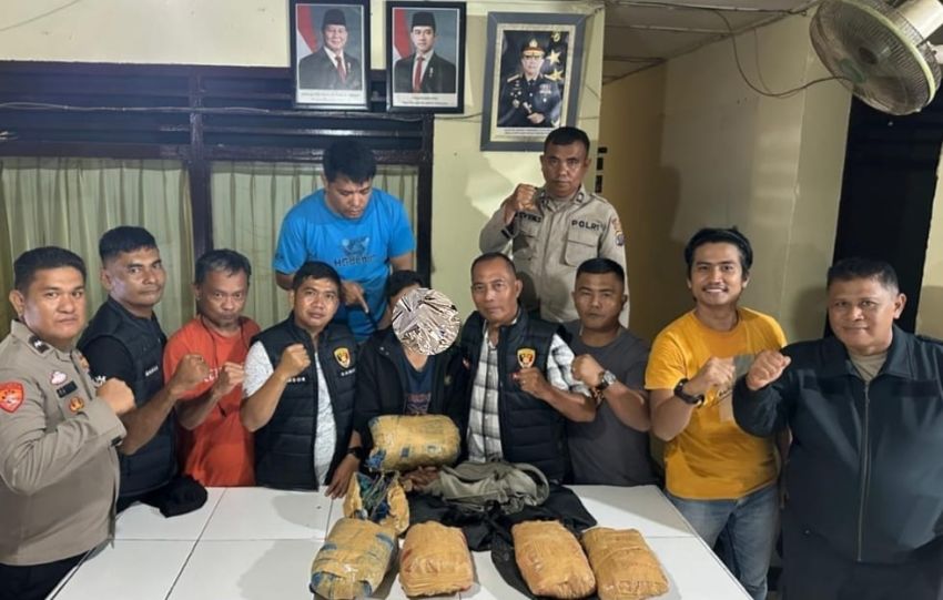 Polisi Tangkap Pria Pengedar dugaan Ganja di Sayur Matinggi Tapsel