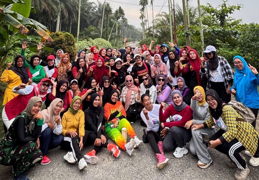 Lady Sport Bilah Hulu Dan Persani Gelar Senam Sehat Bersama Masyarakat